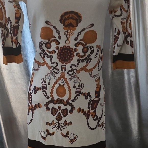 Gucci Cream and Brown Long Sleeve Dress - Picture 10 of 14